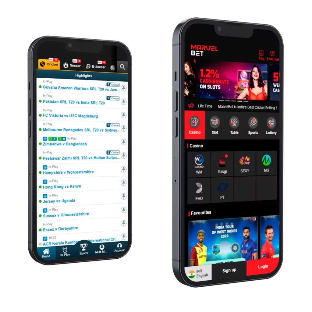 Marvelbet মোবাইল অ্যাপের বৈশিষ্ট্য